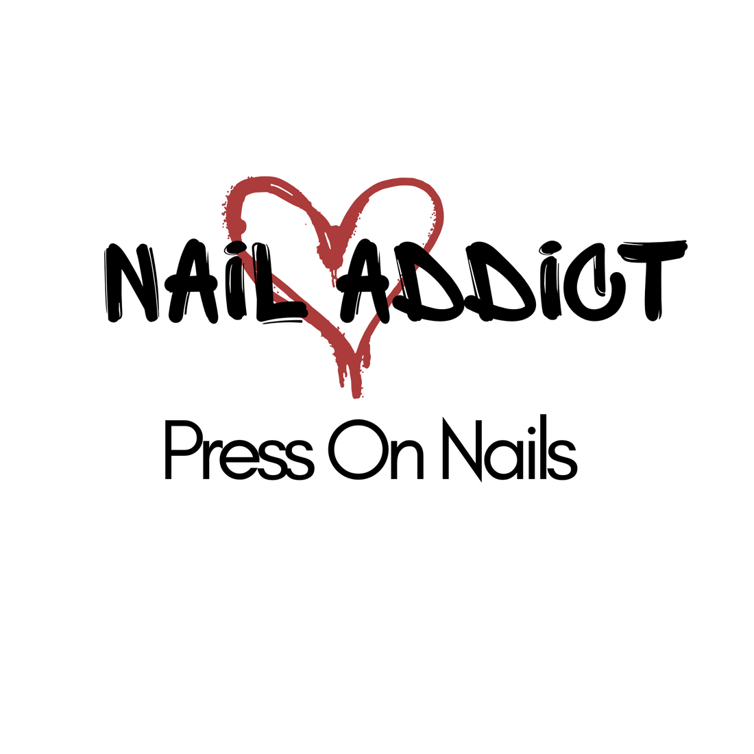 The official Nail Addict Press On Nails logo, representing the best press-on nails in Dubai.