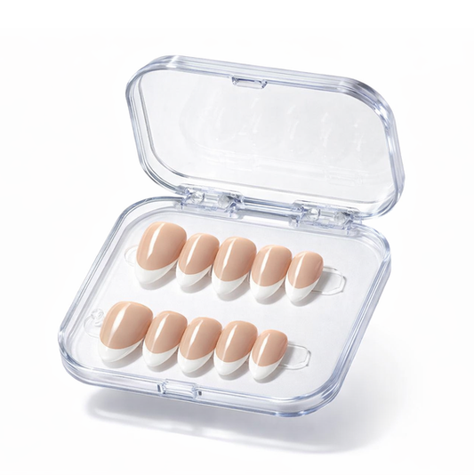 Frenchie | Press-On Nails UAE | Reusable Gel Nails | Almond Shape - Nail Addict