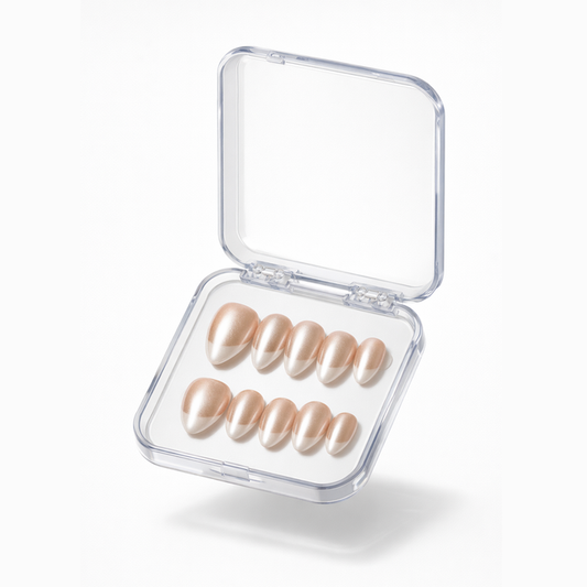Glazed Almond | Press-On Nails UAE | Reusable Gel Nails | Almond Shape - Nail Addict