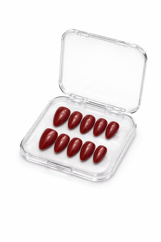 Cherry nail art press on nails by Nailaddict UAE reusable glossy gel manicure Dubai