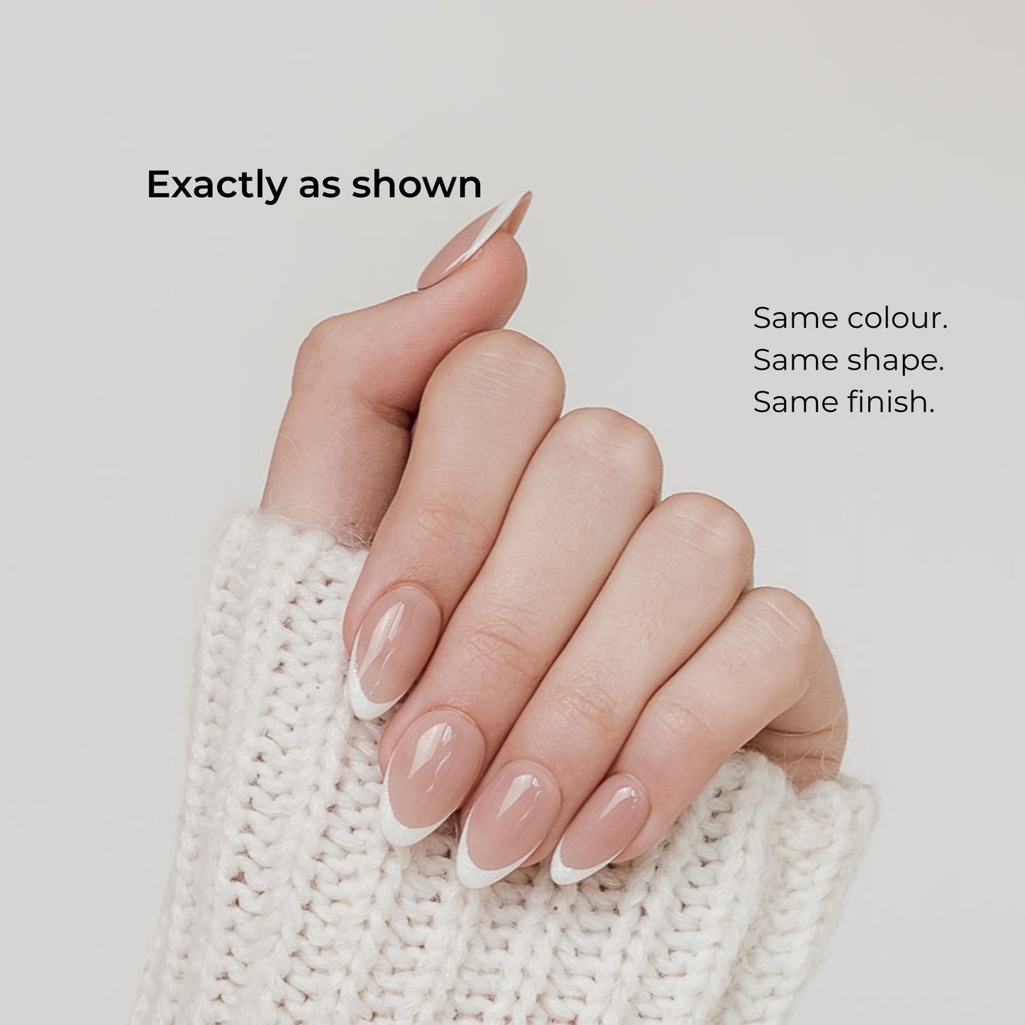 Nail Rose luxury press on nails by Nailaddict UAE reusable glossy gel manicure