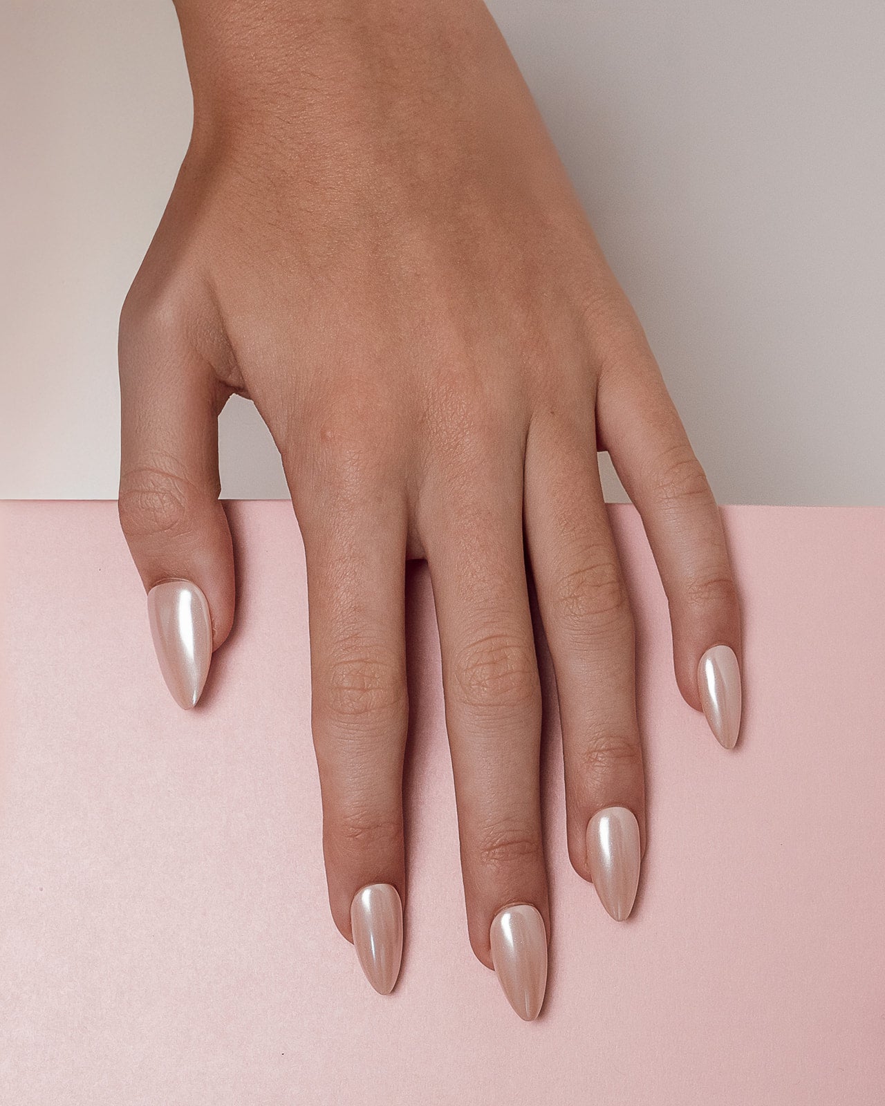 Light pink glazed press on nails – Glazed Donut glossy finish reusable press on nails UAE