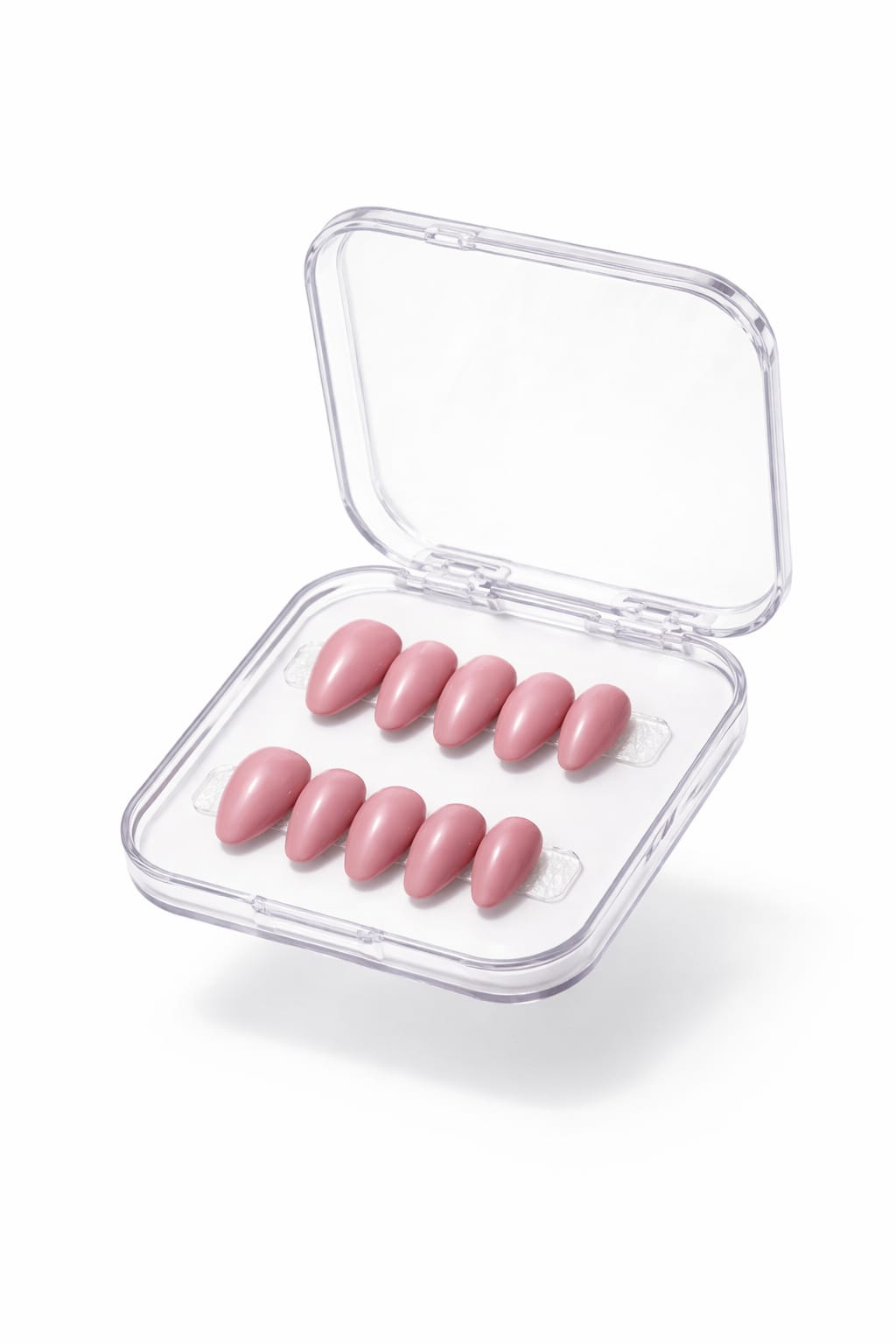 Rose pink press on nails – reusable glossy gel nails UAE – Nailaddict