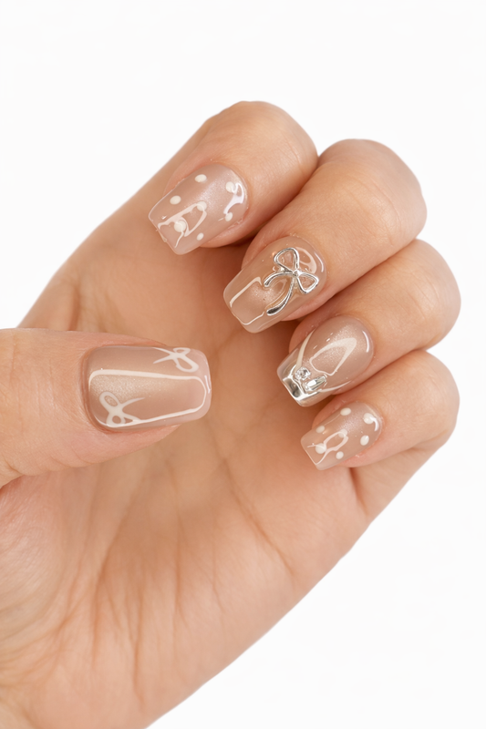 Sahara luxury press on nails by Nailaddict UAE reusable glossy gel manicure