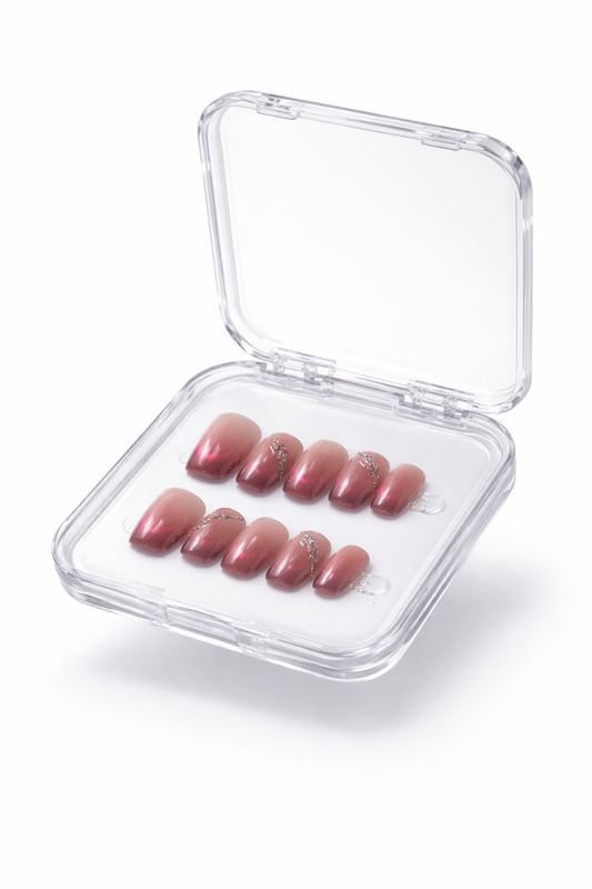 Souq Secrets luxury press on nails by Nailaddict UAE reusable glossy gel manicure