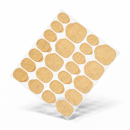 Beige adhesive tabs for press on nails by Nailaddict, sticky tabs for nails.  Nailaddict adhesive tabs for press on nails strong reusable nail adhesive tabs UAE