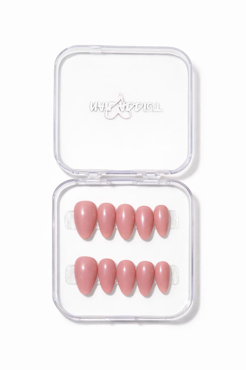 Rose pink press on nails – reusable glossy gel nails UAE – Nailaddict