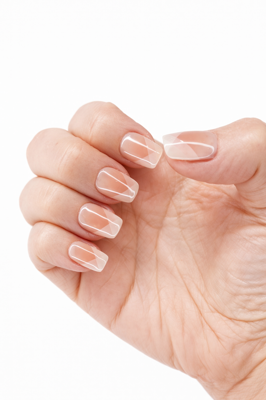 Taiba - Nail Addict
Taiba luxury press on nails by Nailaddict UAE reusable glossy gel manicure