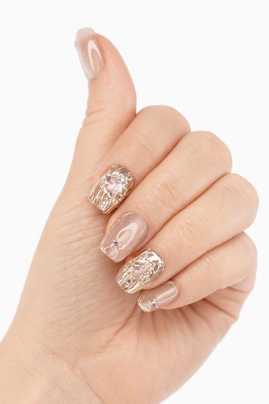 Sama - Nail Addict
Sama luxury press on nails by Nailaddict UAE reusable glossy gel manicure