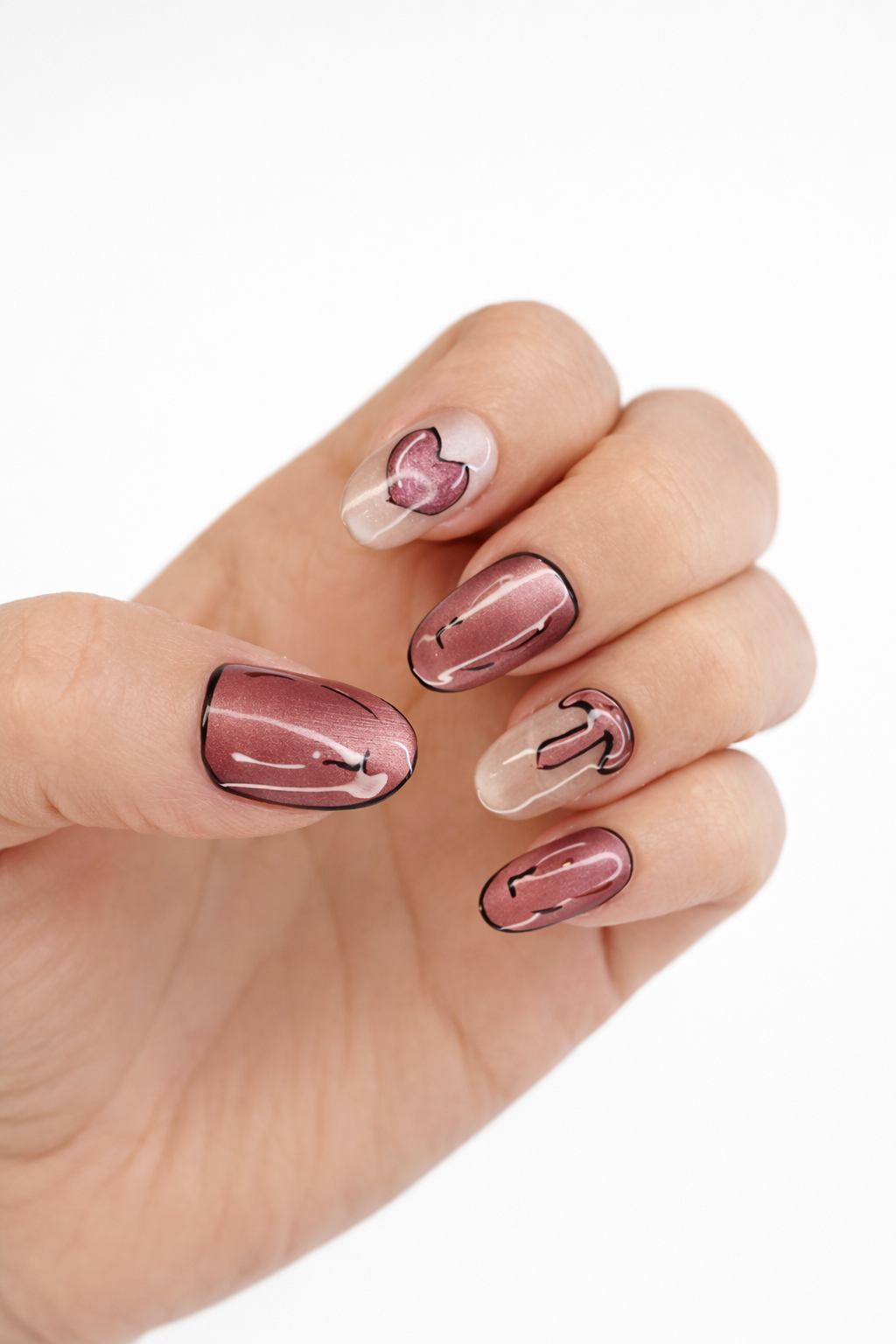 Zayed Zeal - Nail Addict
Zayed Zeal luxury press on nails by Nailaddict UAE reusable glossy gel manicure