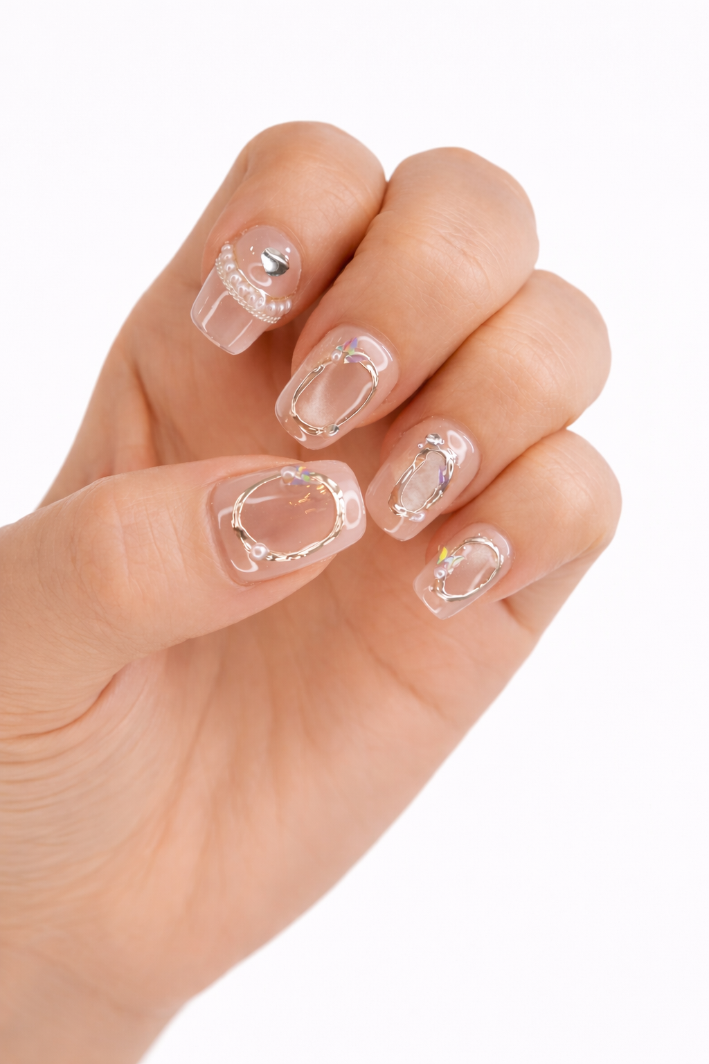 Zaynah - Nail Addict, Zaynah luxury press on nails by Nailaddict UAE reusable glossy gel manicure